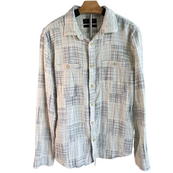 Banana Republic Factory Men's‎ Slim Santorini Blues Shirt Size Medium Beach - Picture 3 of 9